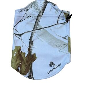 Legendary Whitetails Neck Gaiter Mens OS White Camo Excellent Fleece Realtree